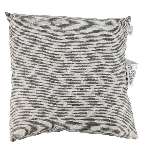 Project 62 Sunbrella Outdoor Throw Pillow 20in x 20in Kinza Stone Gray/White New - Picture 1 of 7